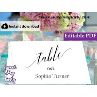 Calligraphy Escort Cards template printable,Place Cards template, (27)